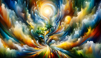 Naklejka premium Abstract art theraphy