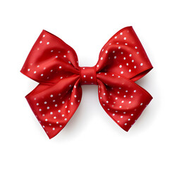 Red bow isolated isolated on white background