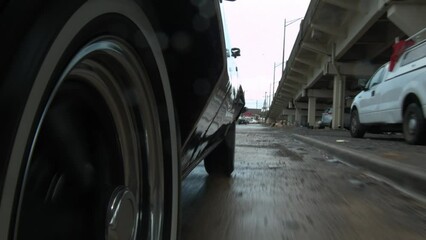 Crashing into boxes and splashes - Epic car stunts with camera on side