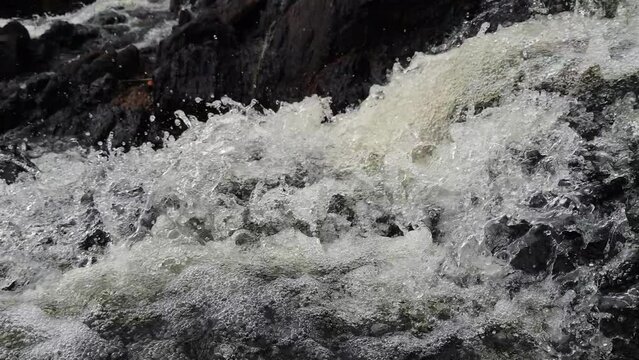 Tropical waterfall in Lagoa Encantada in the city of Ilheus Bahia Brazil