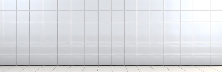 White ceramic rectangle mosaic tile geometric pattern. Classic white  brick tile 