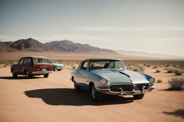 Fototapeta na wymiar car in the desert