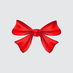 Vector Red bow. Красный бант.
