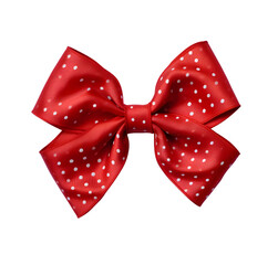 Red bow isolated isolated on transparent background