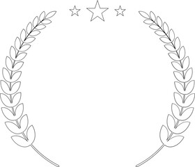 Outline Laurel Wreath