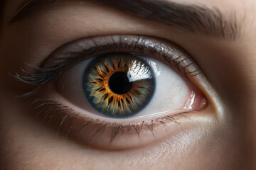 Fototapeta premium Close-up of a Brown Eye