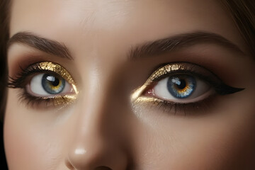 Fototapeta premium exotic eyes - close-up of a beautiful woman