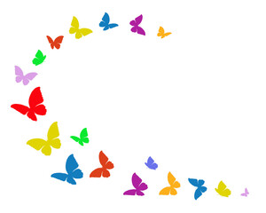 Fototapeta premium background with butterflies