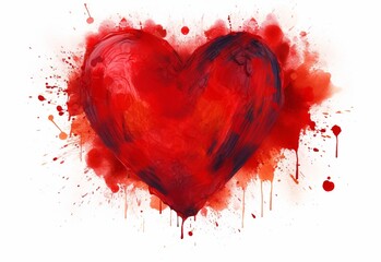 heart with paint Generating By AI Technology