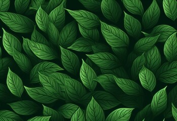 green leaves background Generating By AI Technology