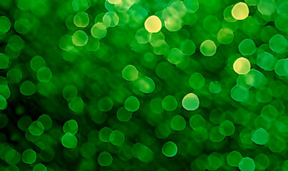 Green bokeh background for seasonal, holidays, event celebrations and various design works