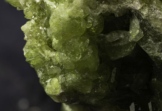 Detailed View of Vesuvianite Collectible Mineral, Emphasizing its Intriguing Features