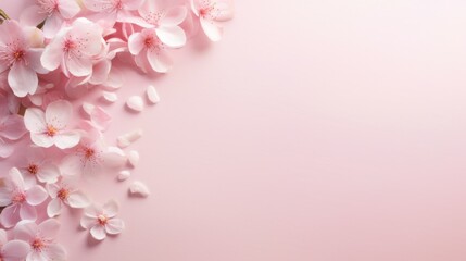 Romantic background with soft hues, blossoms