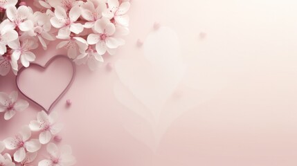 Romantic background with soft hues, blossoms
