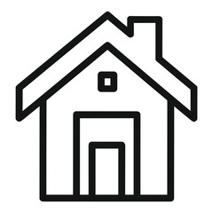 home icon. estate icon. Premium house icon or logo in line style. High quality sign and symbol on a white background. Vector outline pictogram