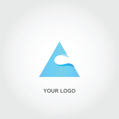 triangle logo - obrazy, fototapety, plakaty