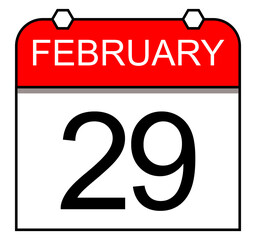 Extraordinary Occasion: February 29 on a daily Calendar. Leap Year Concept