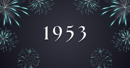 Vintage 1953 birthday, Made in 1953 Limited Edition, born in 1953 birthday design. 3d rendering flip board year 1953.