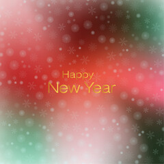 Happy New Year vector design, colorful illustration, gradient background.