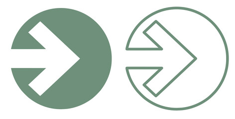 Arrow icon. Two versions of arrow icon with transparent background.