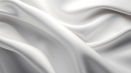 wave folds of white cloth background. This exquisite composition captures the essence of grace as gentle waves of pristine white fabric cascade across the canvas