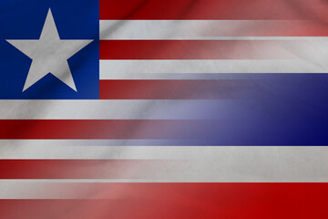 Liberia and Thailand political flag international relations THA LBR