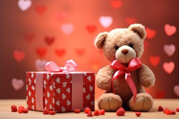 Valentine's day gifts and toys, background
