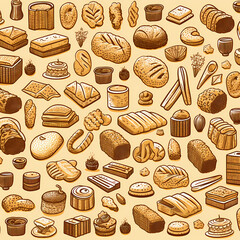 bread seamless pattern