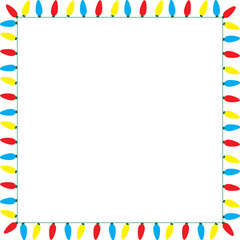 Obraz premium colorful frame made of christmas lights