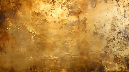 Abstract golden texture background with a mix of paint and metallic elements, suitable for luxury design themes.