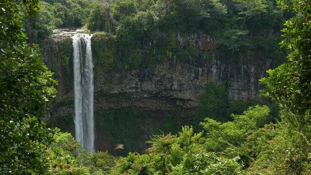 A cinematic look at Mauritius&rsquo; famous Chamarel Waterfalls, filmed freehand to highlight the raw power of the falling water framed by thick rainforest and deep volcanic cliffs.