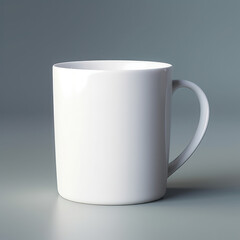 Empty white MUG , 3D render .