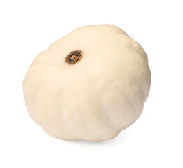 One ripe beige pumpkin isolated on white