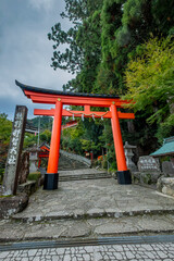 Fototapeta premium Tori Gate at Kumano Nachi Taishi Grand Shrine, Nachi, Japan