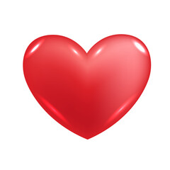Vector icon illustration red heart isolated on white background
