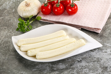 Mozzarella cheese stick heap snack