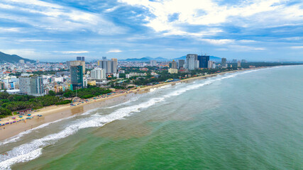 Vung Tau city and coast, Vietnam. Vung Tau is a famous tourism coastal city in the South of...
