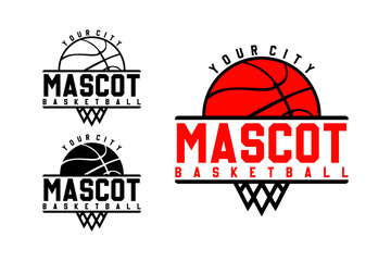 Basketball logo design vector illustration template