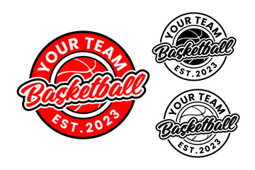 Basketball logo design illustration template