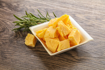 Pieces of delicous parmesan cheese
