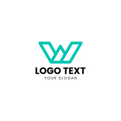 W Modern Logo Design Vector