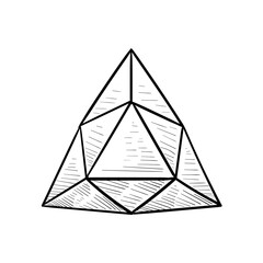 diamond shape handdrawn illustration