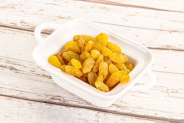 Yellow raisin - dry grape berries