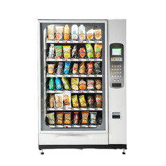 Vending machine, transparent background, isolated image, generative AI