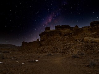 Chaco Canyon National Park - New Mexico, USA. City ruins of Anasazi lost civilization