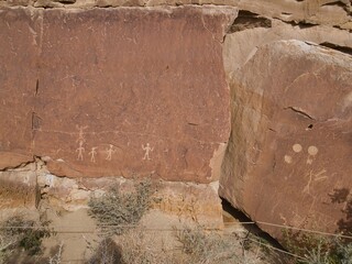 Chaco Canyon National Park - New Mexico, USA. City ruins of Anasazi lost civilization