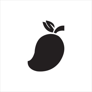 recommend clip art: Mango silhouette vector. Mango fruit icon in black style on white background. Great for fruit logos.