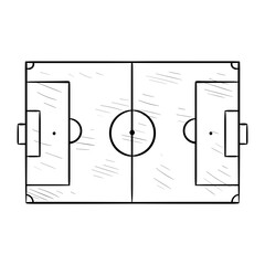 football field handdrawn illustration
