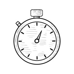 soccer stopwatch handdrawn illustration