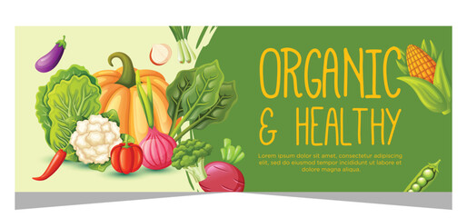 Horizontal banner template for vegetarian